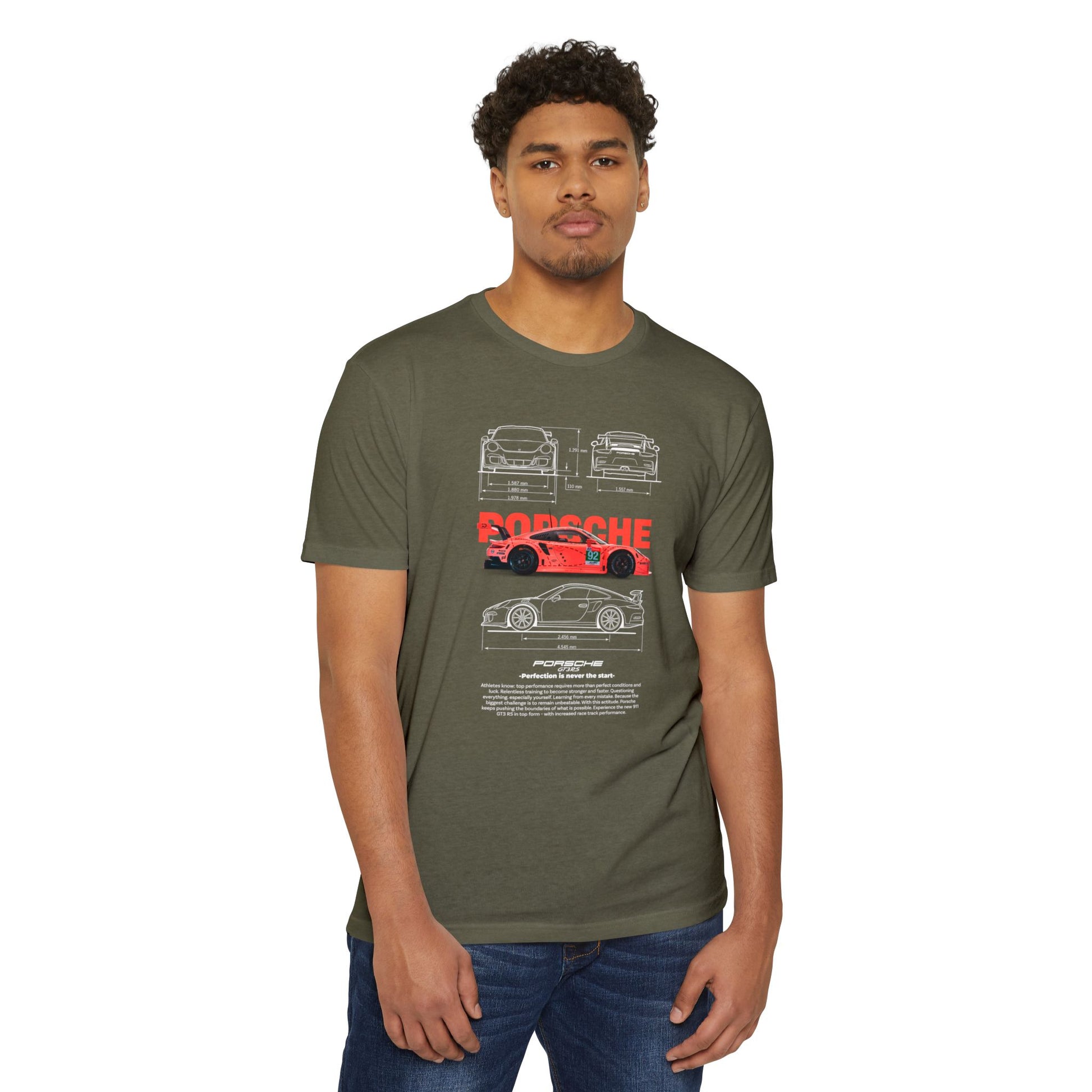 Porsche Gt3rs Vintage Graphic Unisex T-Shirt | Perfect Gift for Car Enthusiasts - CreativeRino