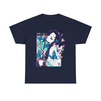 Butterfly Dreams Unisex Heavy Cotton Tee | Demon Slayer Inspired T-shirt Design - CreativeRino