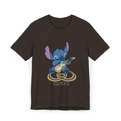 Stitch Guitar Unisex T-Shirt - Fun Casual Graphic Tee - CreativeRino