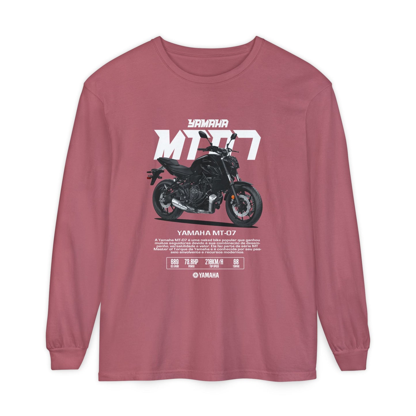 Yamaha MT-07 Long Sleeve T-Shirt for Motorcycle Enthusiasts - CreativeRino