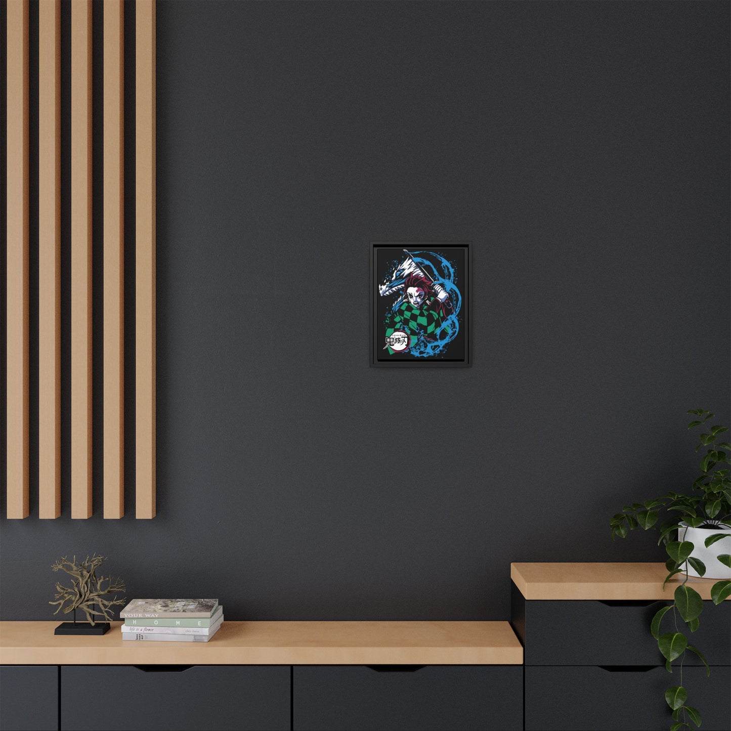 Demon Slayer Framed Anime Canvas Art - Anime Inspired Decor - CreativeRino