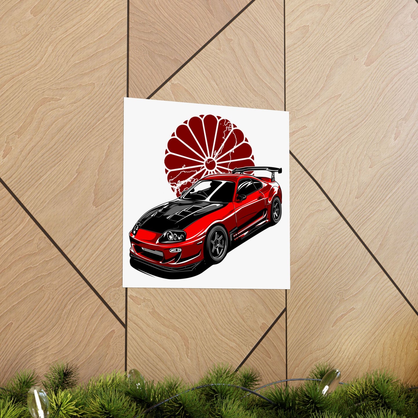Japanese Car Culture Matte Square Poster - Ideal for Auto Enthusiasts - CreativeRino