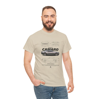 Chevrolet Camaro Unisex Heavy Cotton Tee - Vintage Car Design T-Shirt - CreativeRino