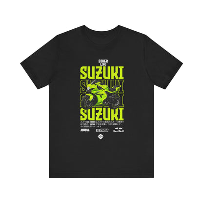 Biker Life Suzuki Unisex Jersey Short Sleeve Tee - Perfect T-shirt for Motorcycle Enthusiasts - CreativeRino
