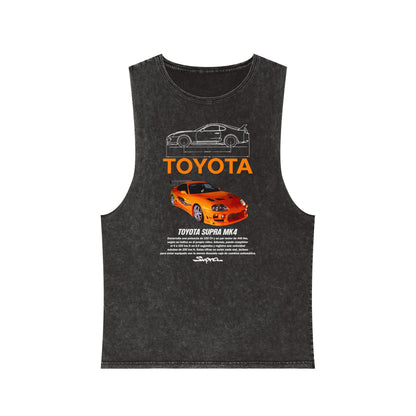 Toyota Supra MK4 Stonewash Unisex Tank Top - Car Lover's Apparel - CreativeRino