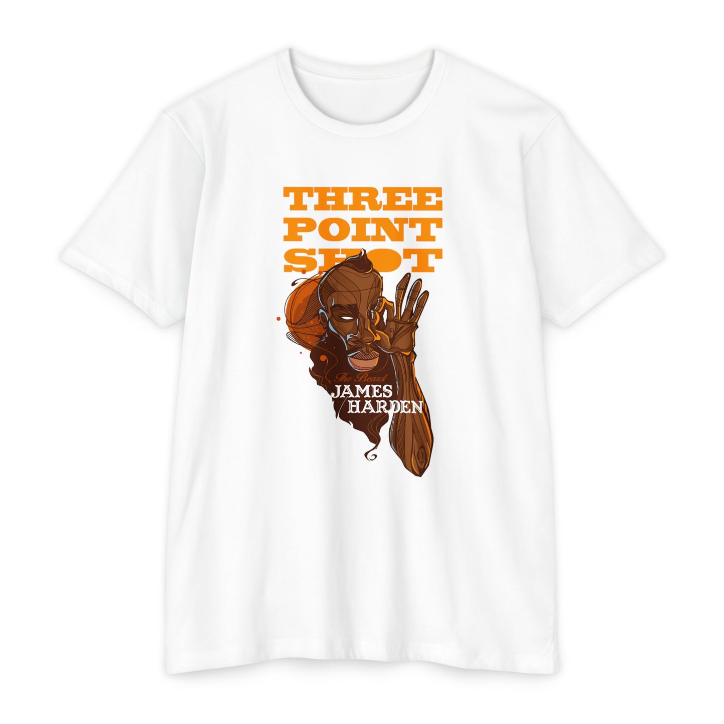 James Harden Three Point Shot Unisex CVC Jersey T-shirt - CreativeRino