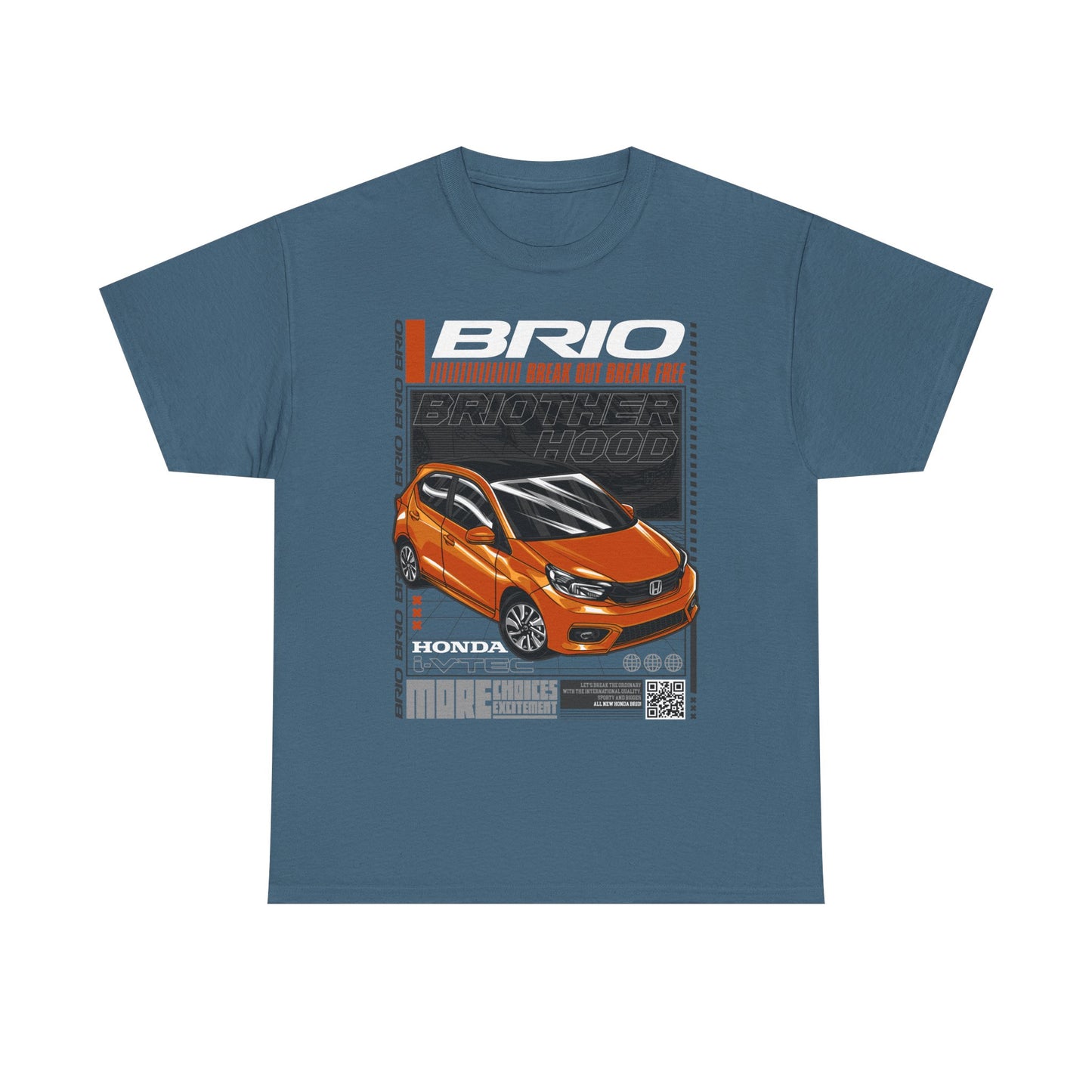 Honda Brio Unisex Heavy Cotton Tee - Perfect T-shirt Gift for Car Enthusiasts - CreativeRino