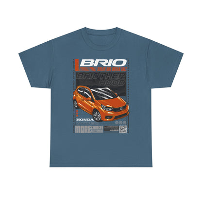 Honda Brio Unisex Heavy Cotton Tee - Perfect T-shirt Gift for Car Enthusiasts - CreativeRino