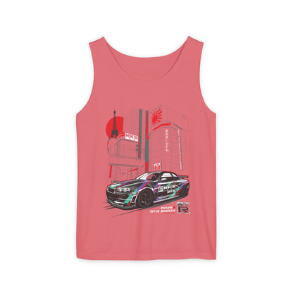 Nissan GT-R Racing Graphic Tank Top for Car Enthusiasts - CreativeRino