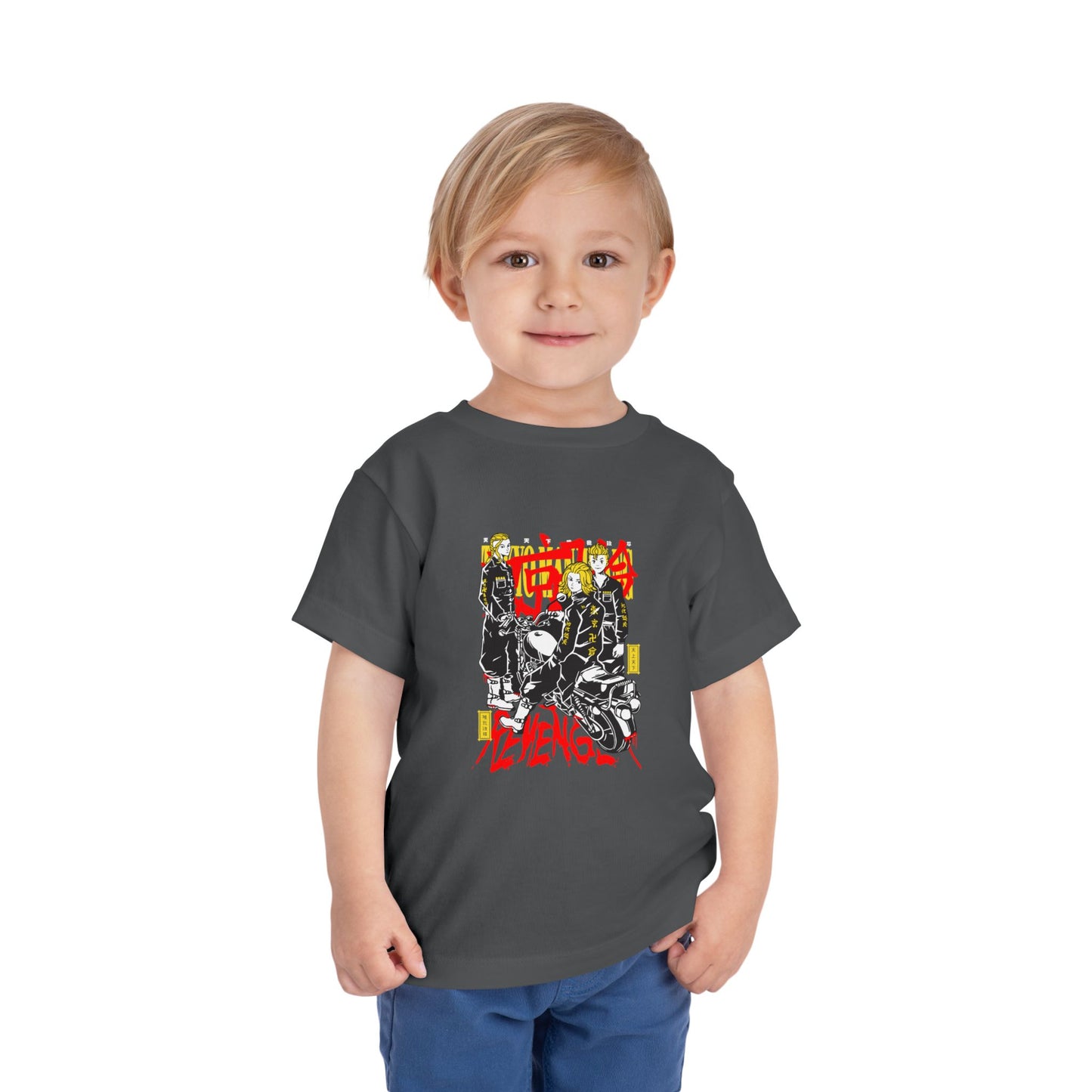 Anime Toddler Short Sleeve Tee Tokyo Revengers Inspired Graphic T-shirt - CreativeRino