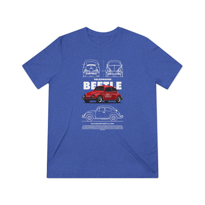 Volkswagen Beetle Unisex Triblend Tee - Vintage Car Graphic T-Shirt - CreativeRino