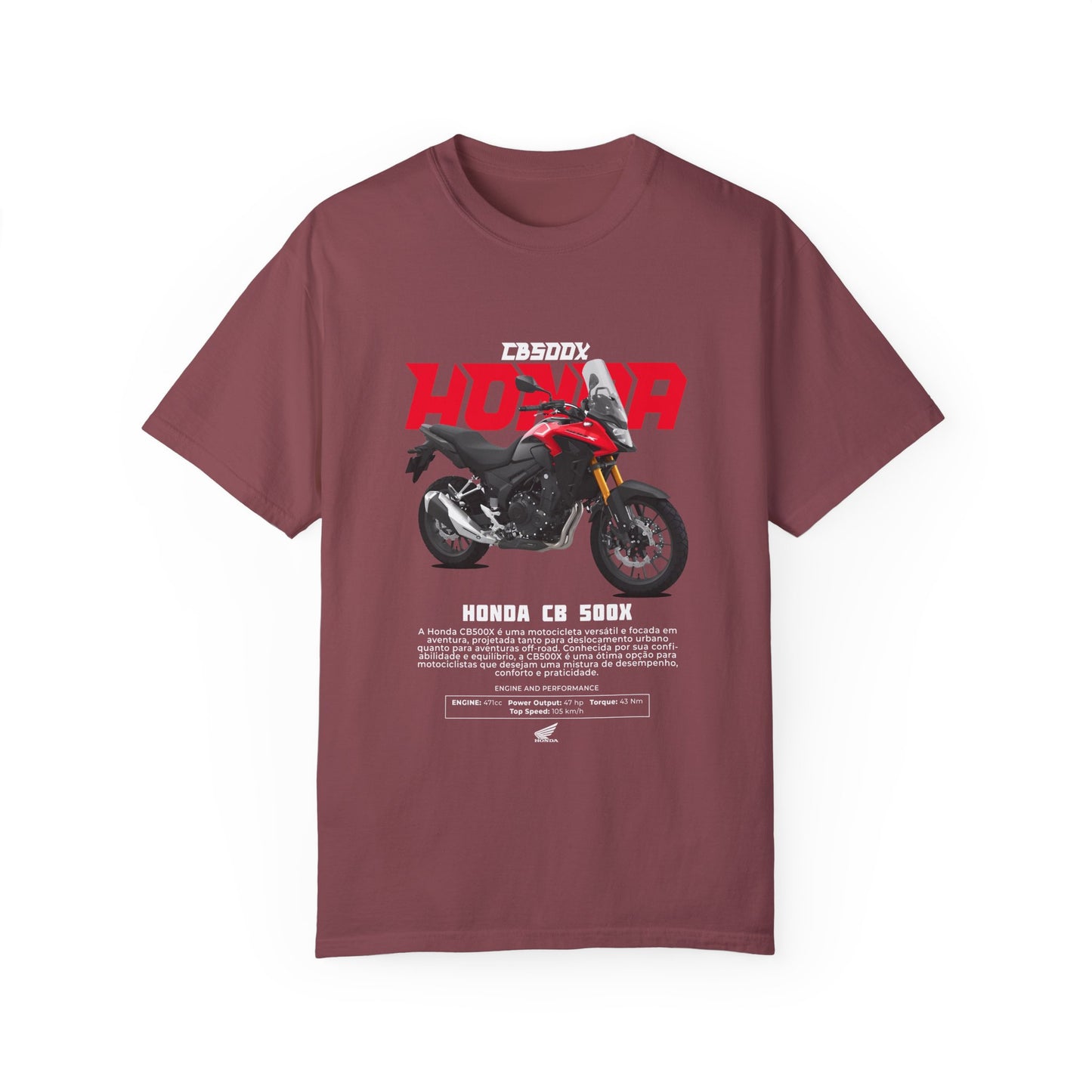 Honda CB500X Unisex Motorcycle T-Shirt - Vintage Style Graphic Tee - CreativeRino