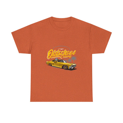 Retro Car Unisex Heavy Cotton Tee - "Oldschool Cruisin'" T-shirt Design - CreativeRino