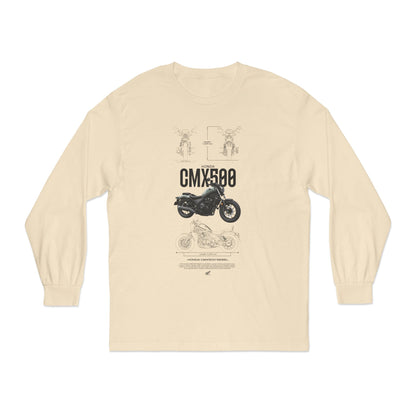 Honda CMX500 Rebel Motorcycle Long Sleeve T-Shirt for Enthusiasts - CreativeRino