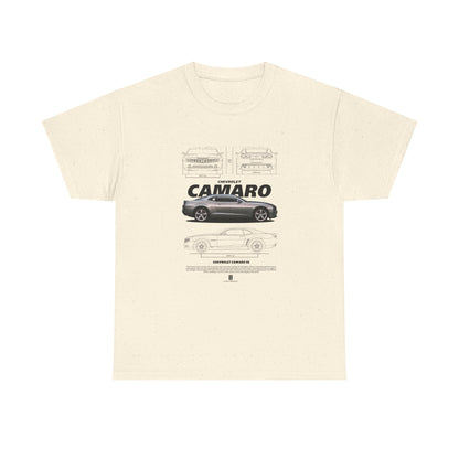 Chevrolet Camaro Unisex Heavy Cotton Tee - Vintage Car Design T-Shirt - CreativeRino