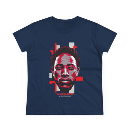 Women's Cotton Tee - De'Mar DeRozan Graphic T-shirt Design - CreativeRino