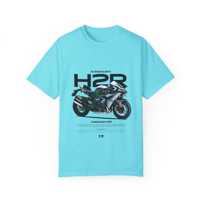 Kawasaki Ninja H2 R Motorcycle Unisex T-Shirt - Garment-Dyed, Casual Style - CreativeRino