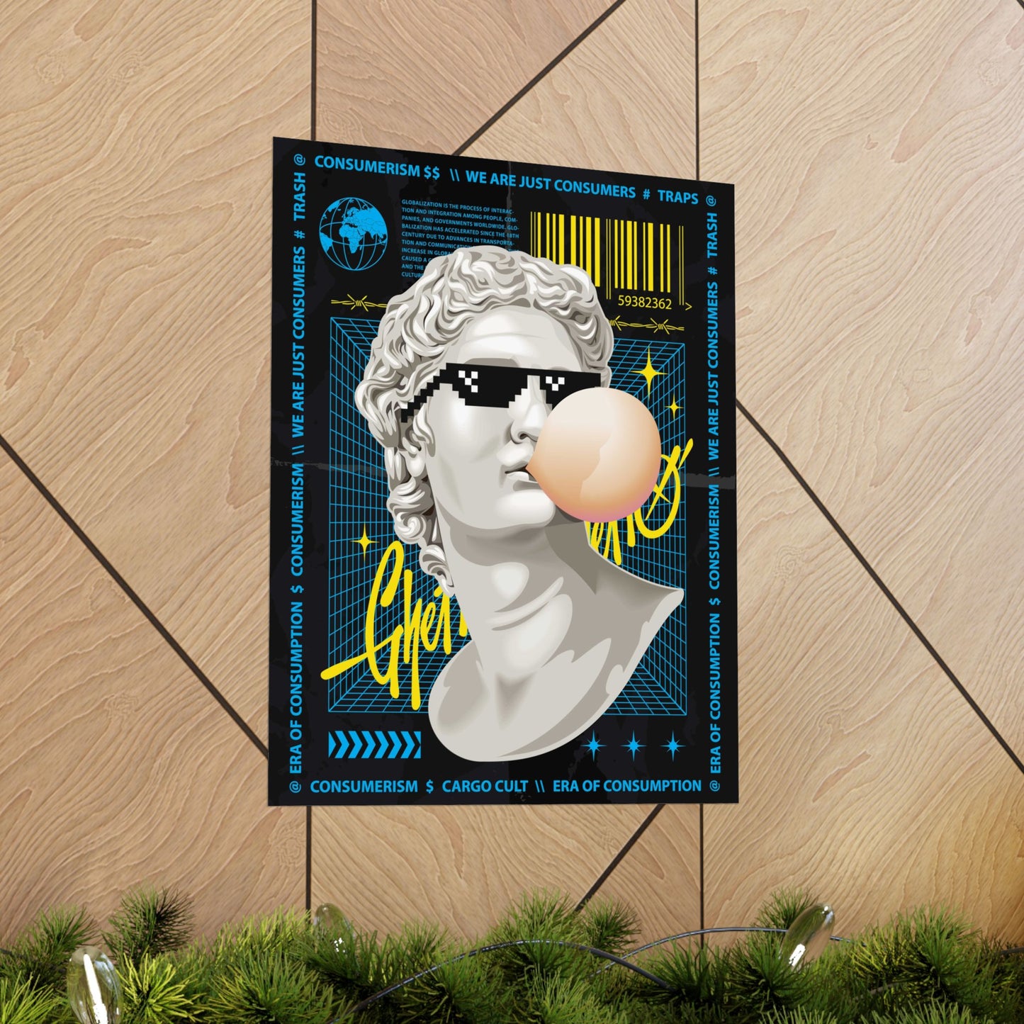 Vaporwave Abstract Matte Vertical Posters - Consumerism & Pop Culture Art - CreativeRino