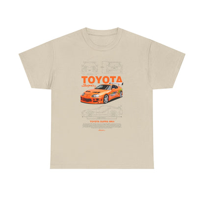 Toyota Supra MK4 Unisex Heavy Cotton Tee - Car Enthusiast Shirt - CreativeRino