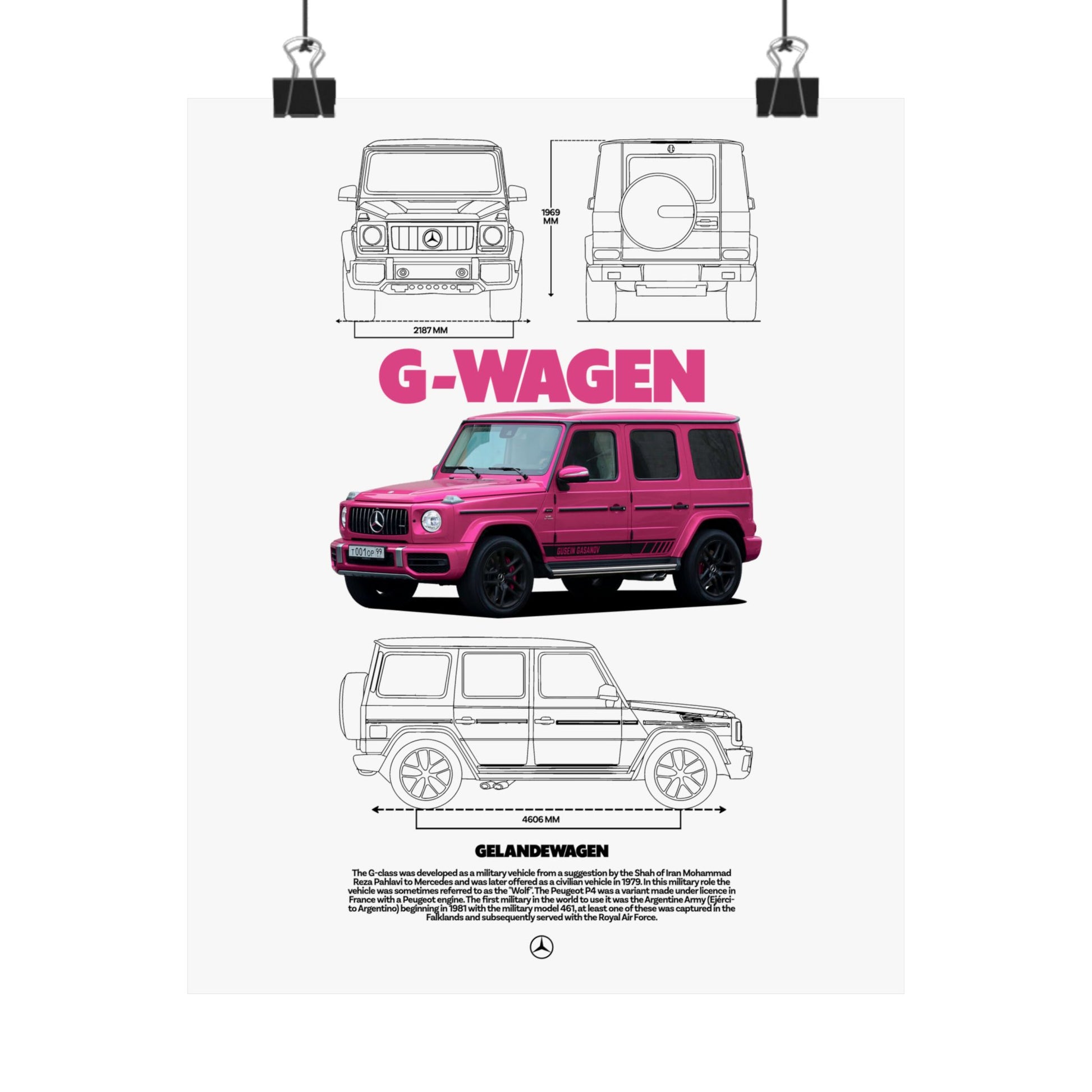 G-Wagen Matte Vertical Poster - Stylish Automotive Decor for Car Enthusiasts - CreativeRino