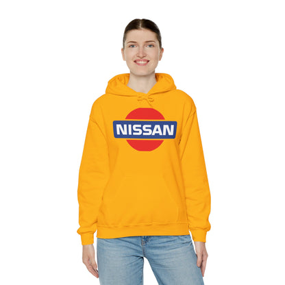 Nissan Logo Hoodie - Vintage Style Unisex Heavy Blend Sweatshirt - CreativeRino