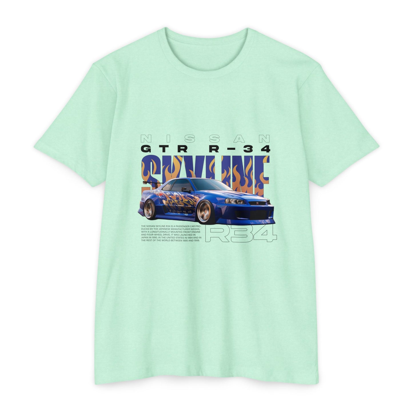 Nissan GTR R34 Graphic Tee - Unisex Vintage Car T-Shirt - CreativeRino