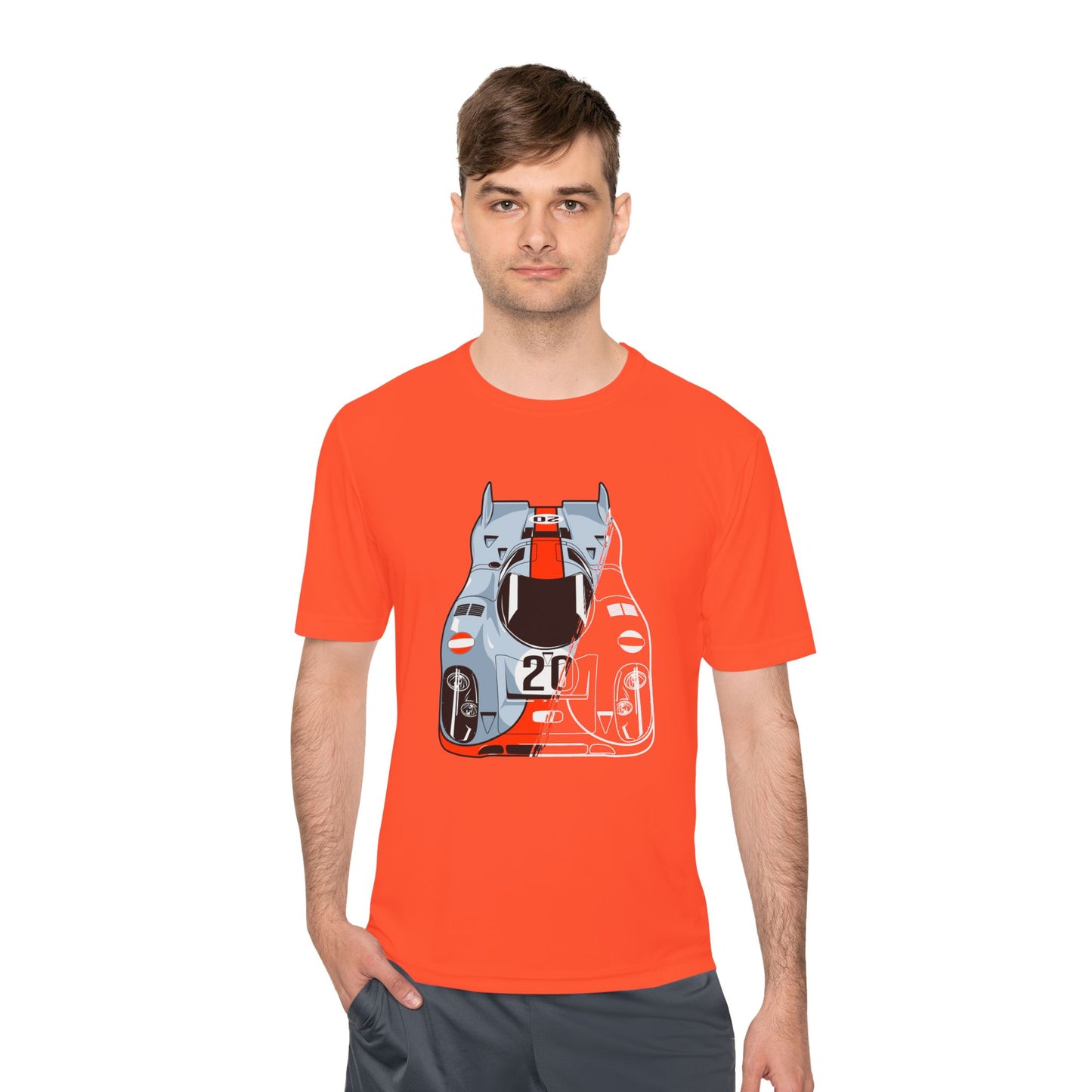 Racing Graphic Moisture Wicking Tee - Unisex Sportswear for Car Enthusiasts - CreativeRino