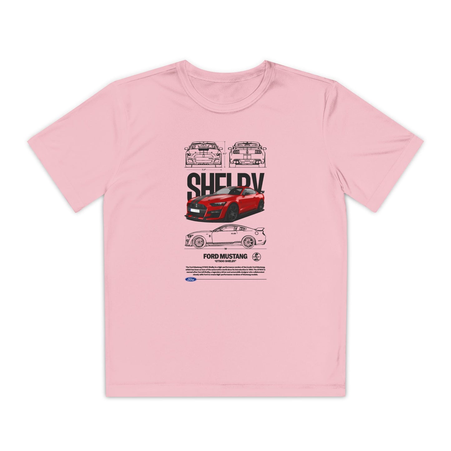 Ford Mustang Shelby Youth  Competition Tee | Car T-shirt - CreativeRino