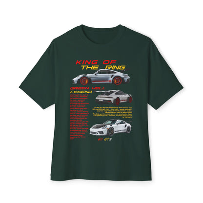 Porsche King of the Ring Graphic Tee - Unisex Oversized Boxy T-Shirt for Car Enthusiasts - CreativeRino