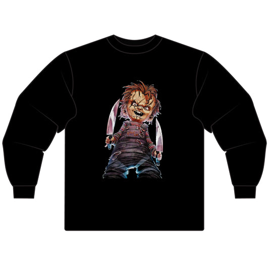 Chucky Graphic Unisex Long Sleeve T-Shirt - Horror Movie Apparel - CreativeRino