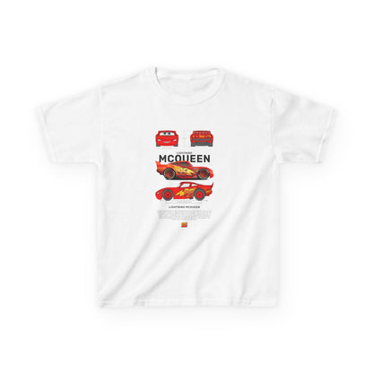 Lightning McQueen Kids Heavy Cotton Tee - Perfect T-shirt for Car Lovers and Birthday Gifts - CreativeRino