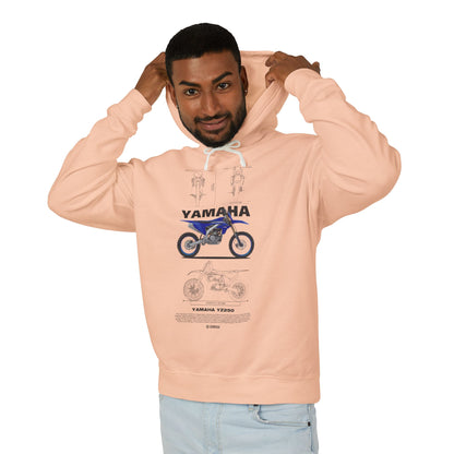Yamaha VZ250 Unisex Lightweight Hooded Sweatshirt - Motorcycle Design - CreativeRino