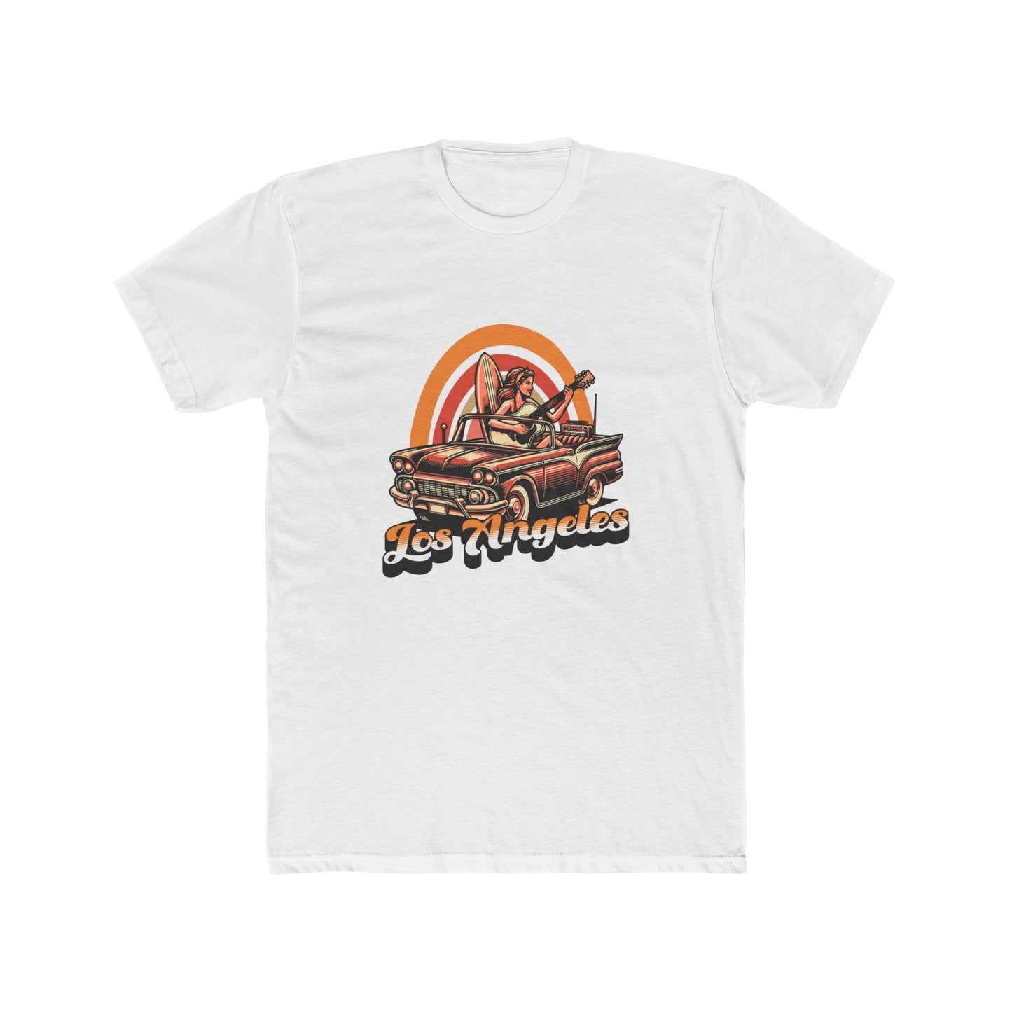 Los Angeles Vintage Tee Graphic Unisex Cotton Crew T-shirt - CreativeRino