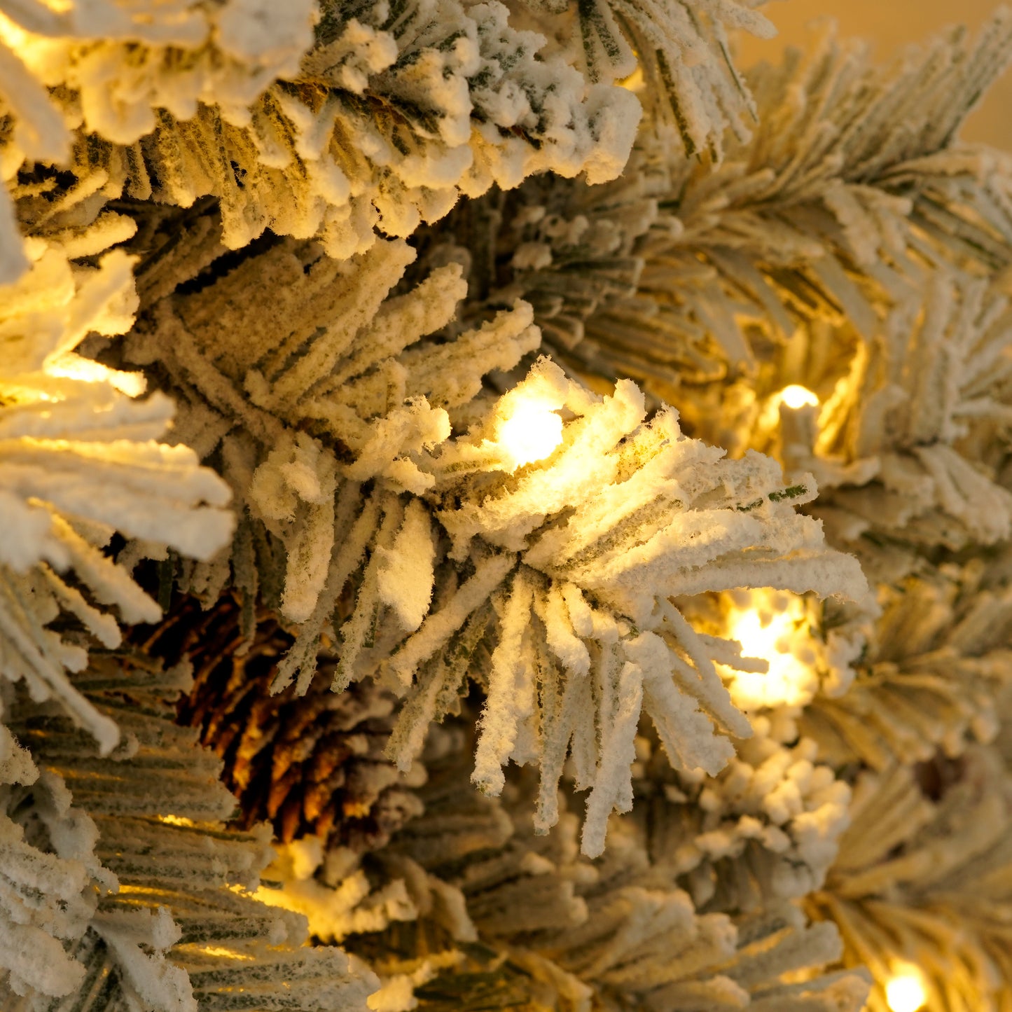 Deluxe 4-Piece Pre-Lit Christmas Tree & Garland Set | LED Entrance & Flower Decor