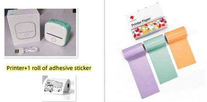 Portable Mini Thermal Label Printer Home Photo Printer Student Wrong Question Printer Bluetooth-compatible Mini Label Printer Price Tag CreativeRino