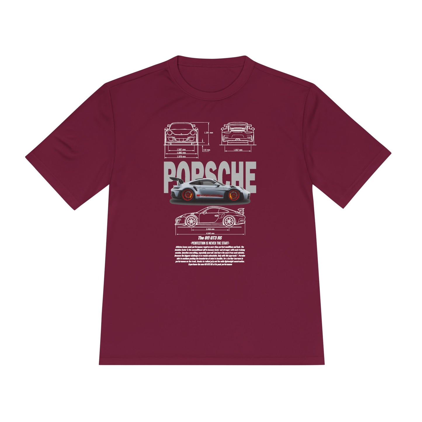 Porsche Unisex Moisture Wicking Tee - Stylish Performance Shirt for Car Enthusiasts - CreativeRino
