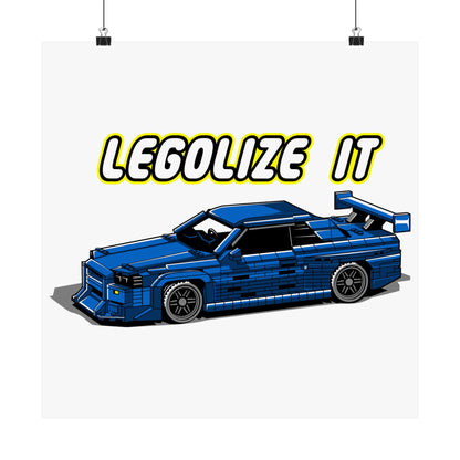 Legolize It Car Poster - Matte Square Print for Auto Enthusiasts - CreativeRino