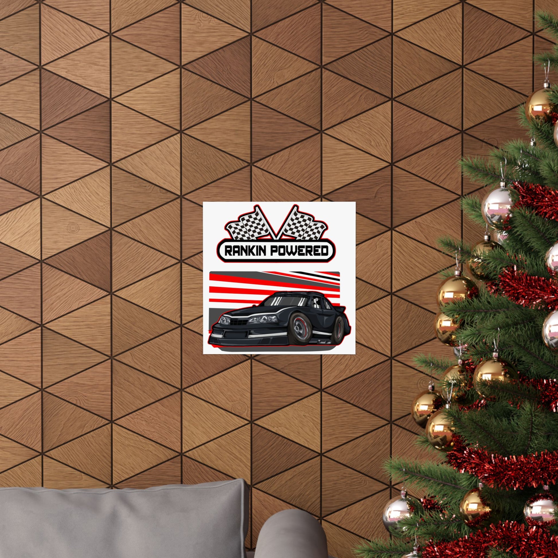 Racing Inspired Matte Square Poster - 'Rankin Powered' - Perfect Wall Art for Auto Enthusiasts - CreativeRino