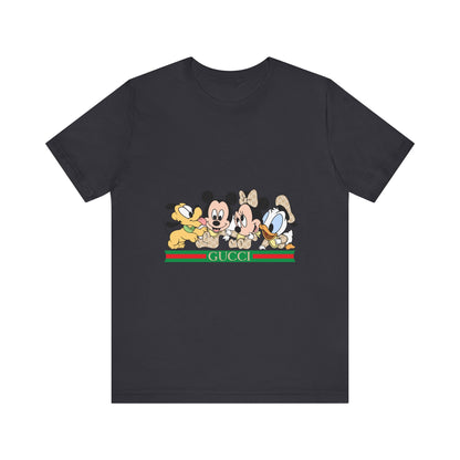 Gucci Mickey Mouse Graphic Tee - Unisex Jersey Short Sleeve T-shirt - CreativeRino