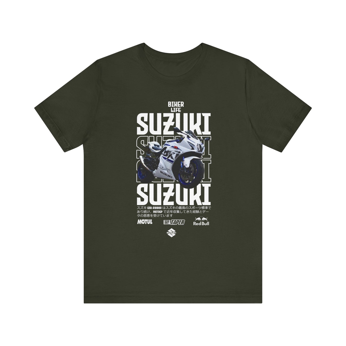 Biker Life Suzuki Unisex Short Sleeve Tee - Perfect T-shirt for Motorcycle Enthusiasts - CreativeRino