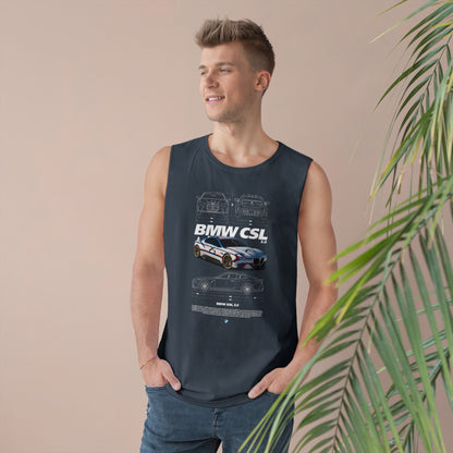 BMW CSL Unisex Tank Top - Retro Car Design - CreativeRino