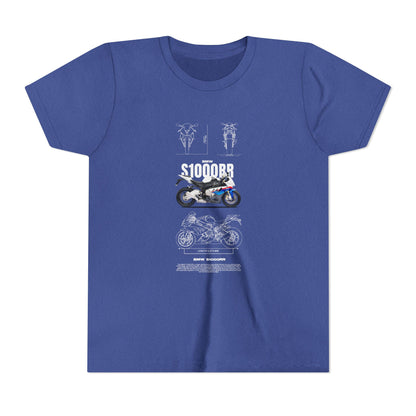 BMW S1000RR Youth Short Sleeve Tee - Cool Motorcycle Graphic T-Shirt - CreativeRino