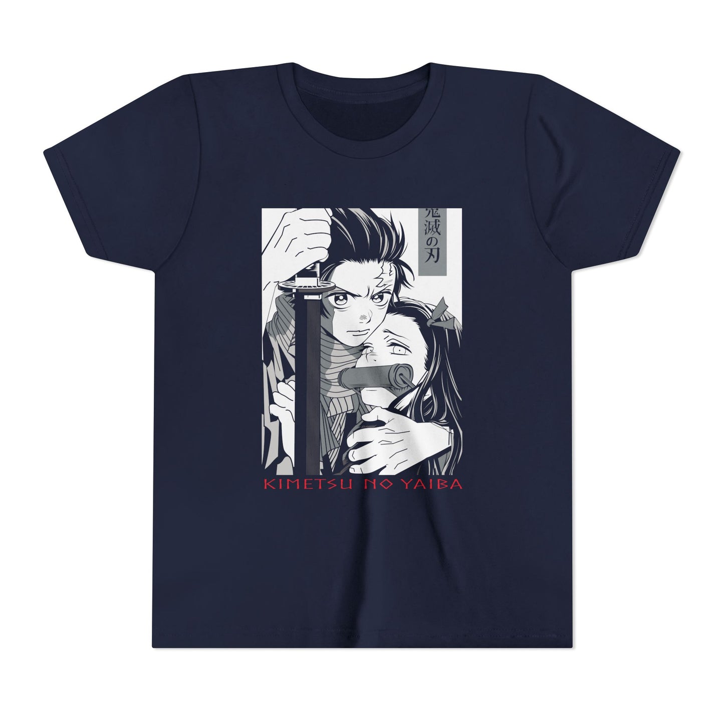 Anime-Inspired Youth Short Sleeve Tee - Kimetsu No Yaiba Demon Slayer T-shirt Design - CreativeRino