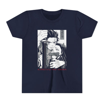 Anime-Inspired Youth Short Sleeve Tee - Kimetsu No Yaiba Demon Slayer T-shirt Design - CreativeRino
