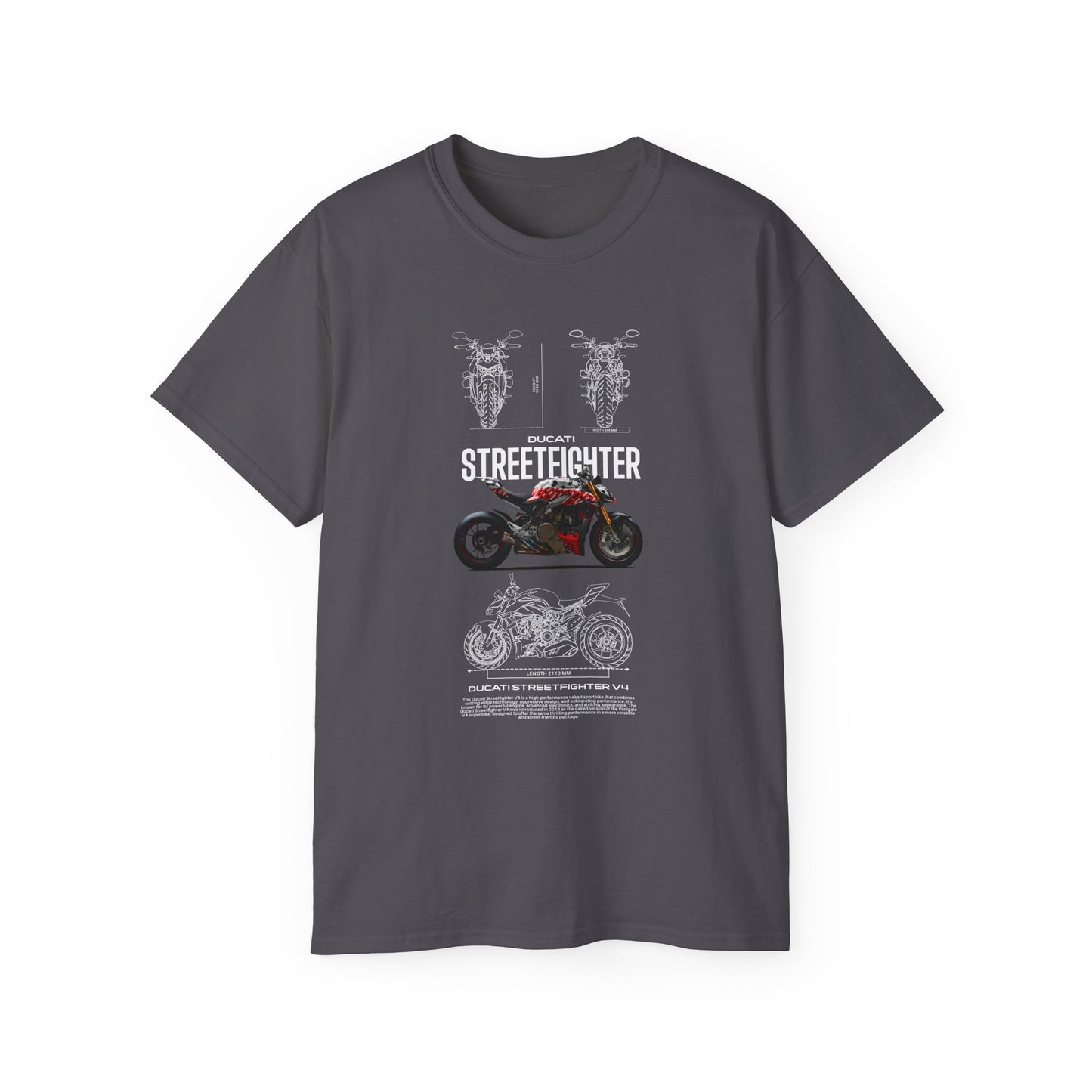 New Streetfighter V4 Motorcycle Graphic Unisex Tee - Perfect T-shirt for Riders and Enthusiasts - CreativeRino
