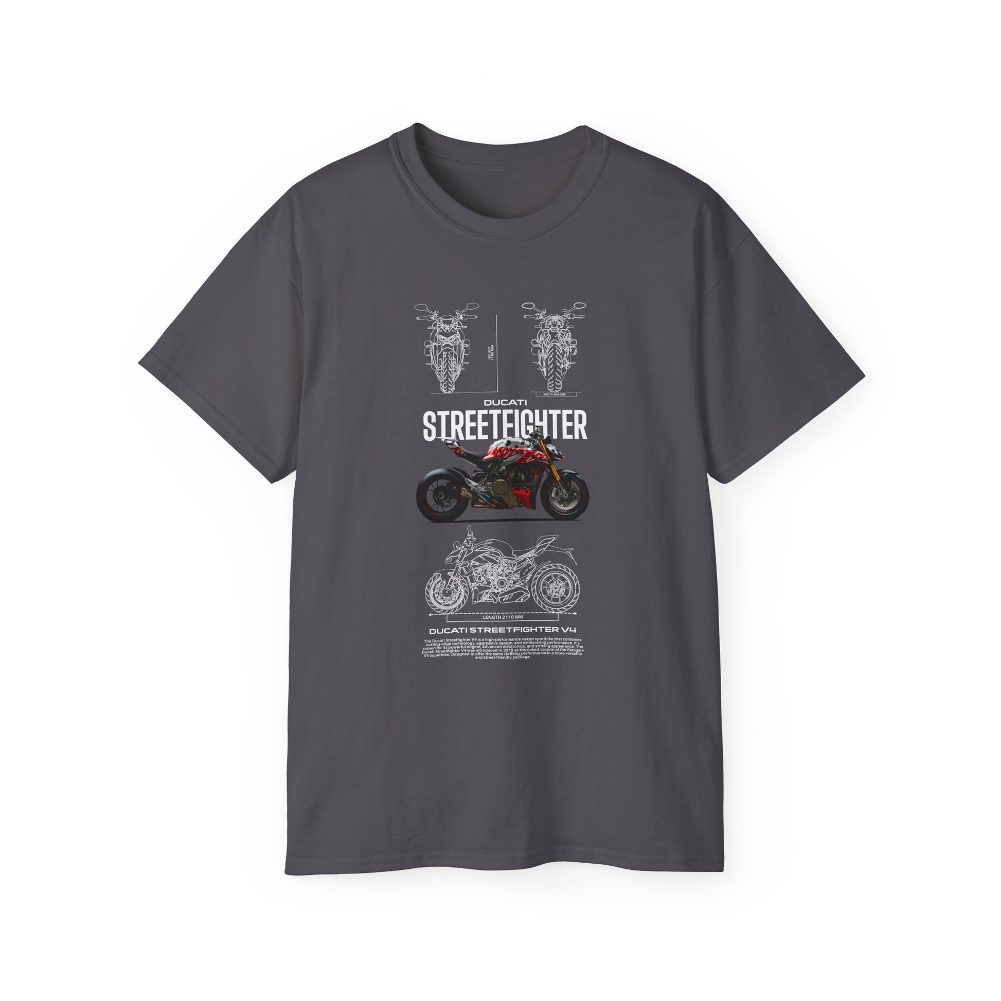 New Streetfighter V4 Motorcycle Graphic Unisex Tee - Perfect T-shirt for Riders and Enthusiasts - CreativeRino