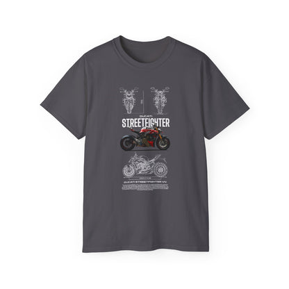 New Streetfighter V4 Motorcycle Graphic Unisex Tee - Perfect T-shirt for Riders and Enthusiasts - CreativeRino