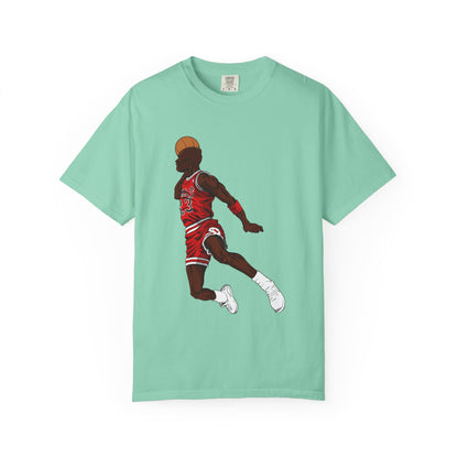 Michael Jordan Unisex T-Shirt Featuring Jumping Basketball Player - Perfect for Sports Lovers! - CreativeRino