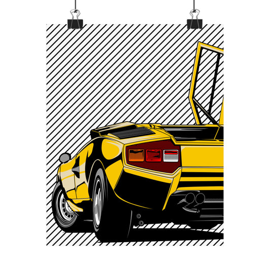 Lamborghini Car Matte Vertical Poster - Perfect Poster for Auto Enthusiasts - CreativeRino