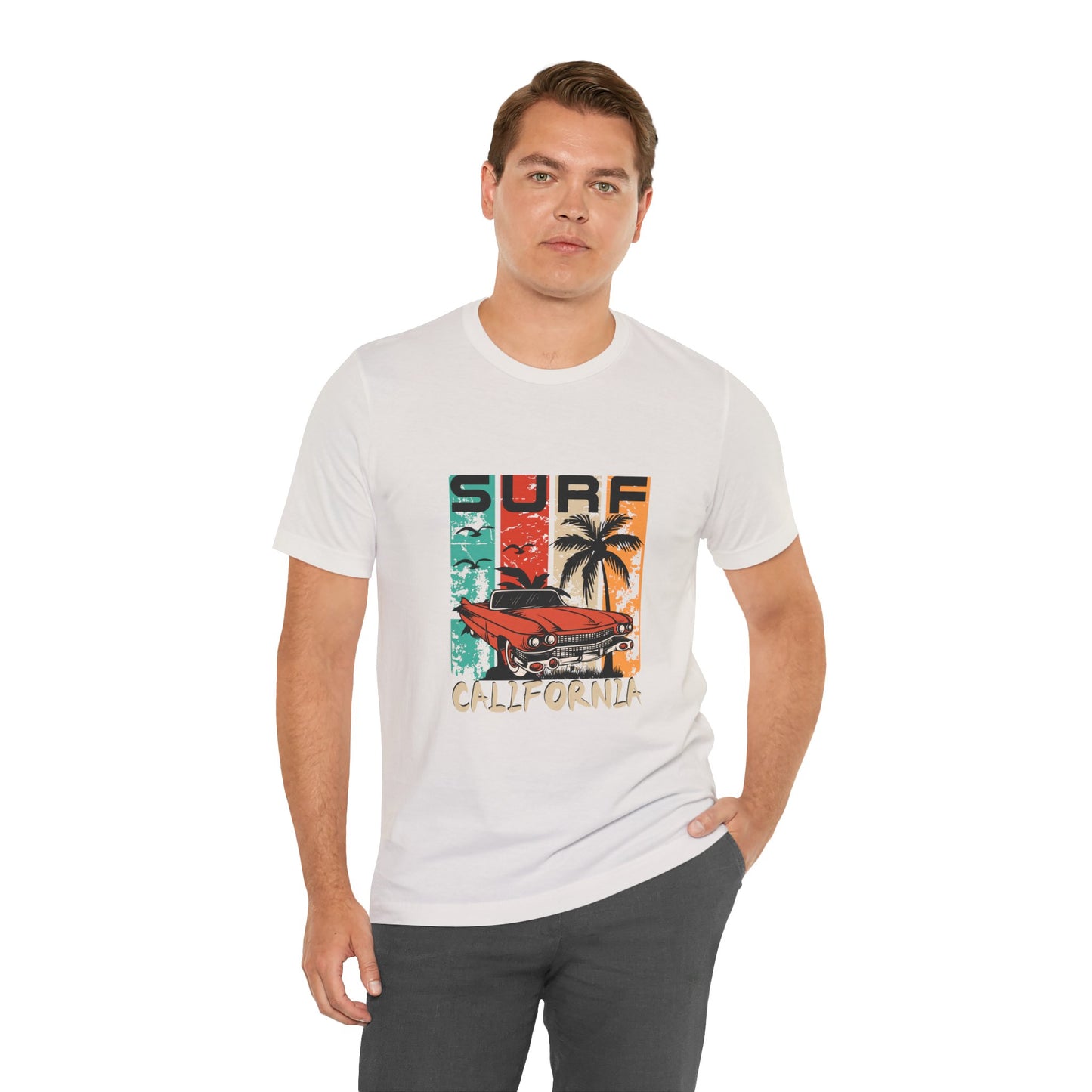 California Surf Vintage Tee - Unisex Short Sleeve T-Shirt - CreativeRino